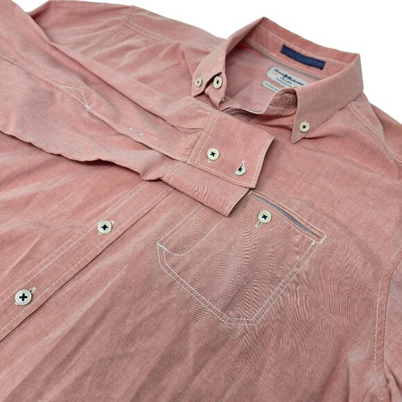 Tommy Bahama Button Down Shirt Medium Men's Long‎ Sleeve Red - Picture 1 of 9